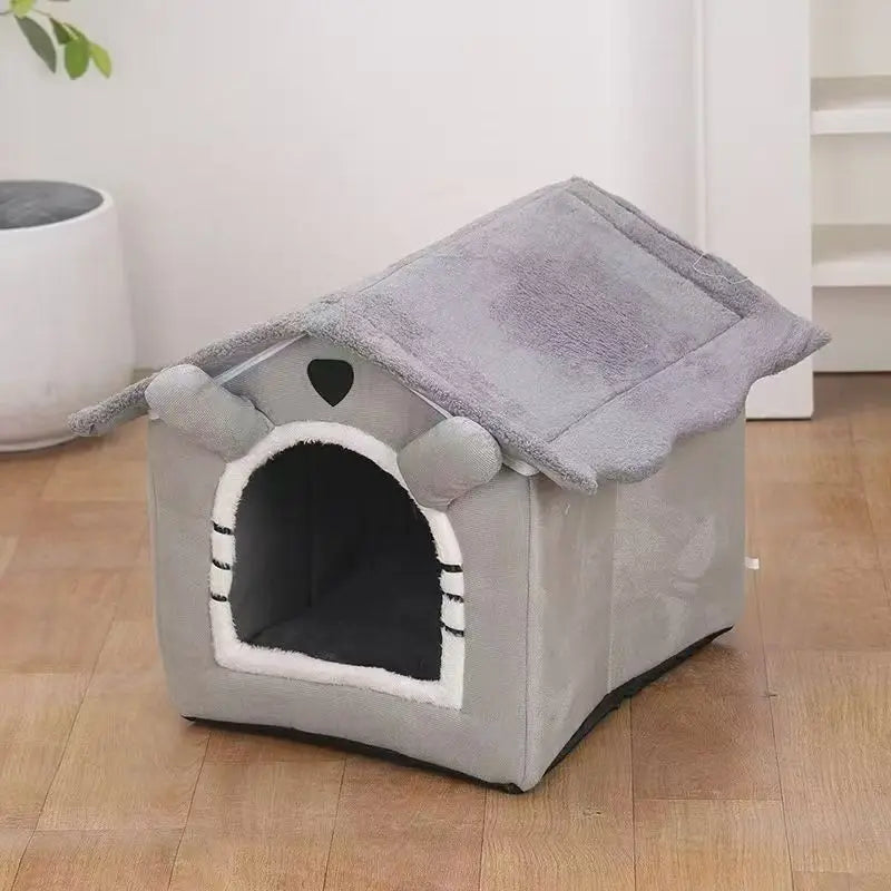 Cat House Semi-Enclosed Four-Season Universal Pet Nest Small Pet Shelter Washable Pet Supplies