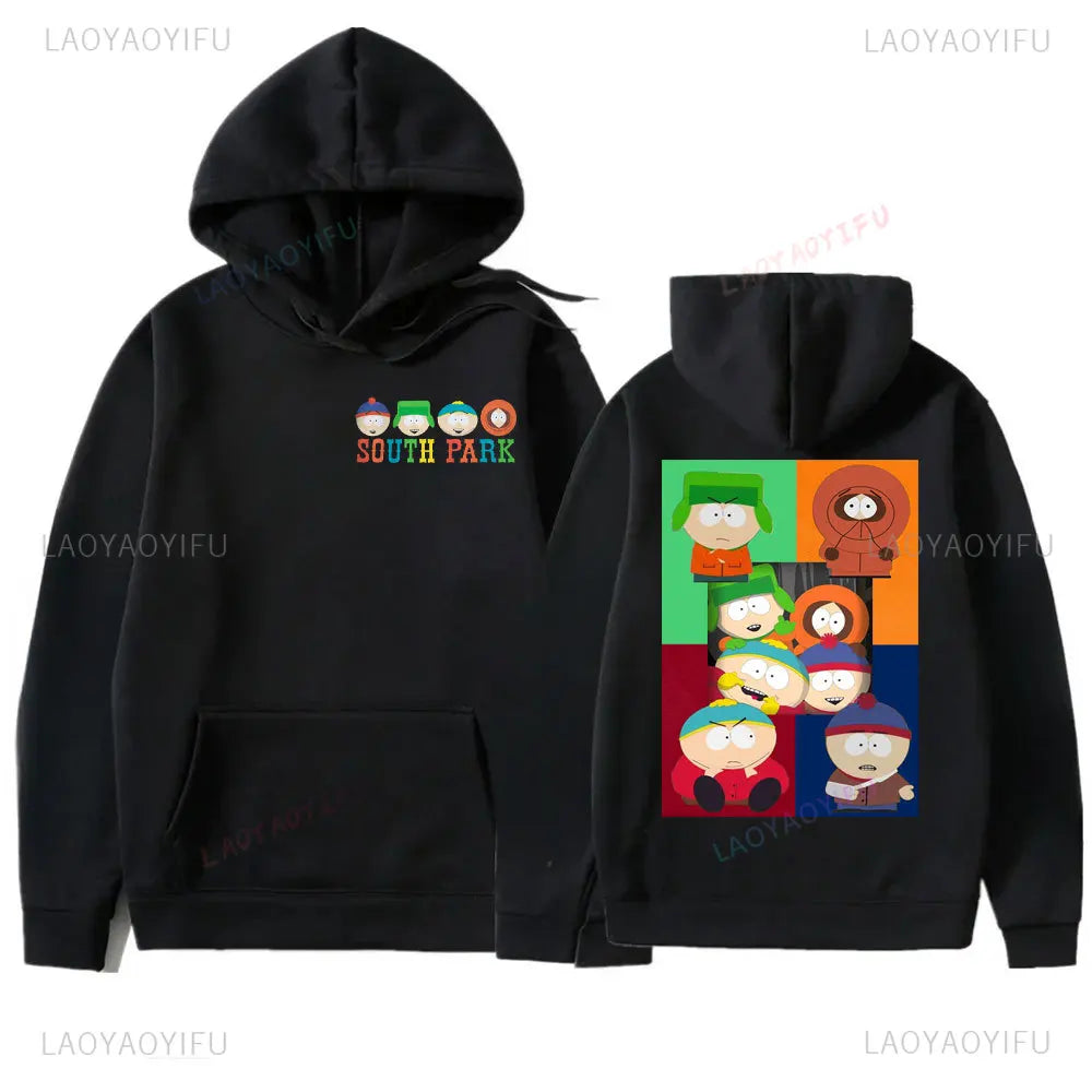 Anime Southes Park Print Hoodie  Autumn and Winter Men's Hooded Sweatshirt Fashion Warm Pullover New in Hoodies & Sweatshirts