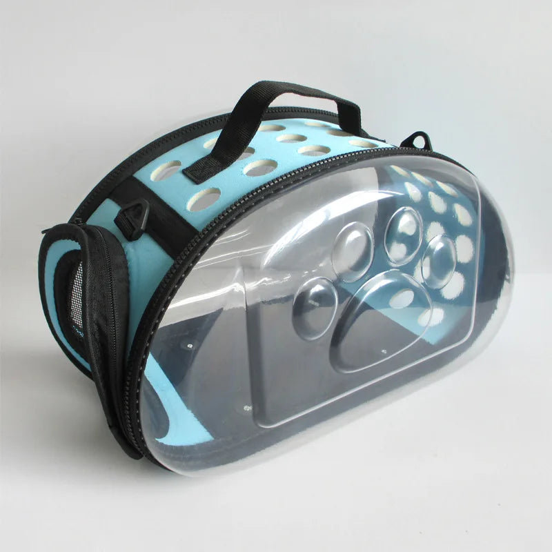 Outdoor Cat Carrier Backpack Pet Shoulder Bag Cat Carrier Travel Breathable Handbag Puppy & Kitten Capsule Transparent Cat Bag