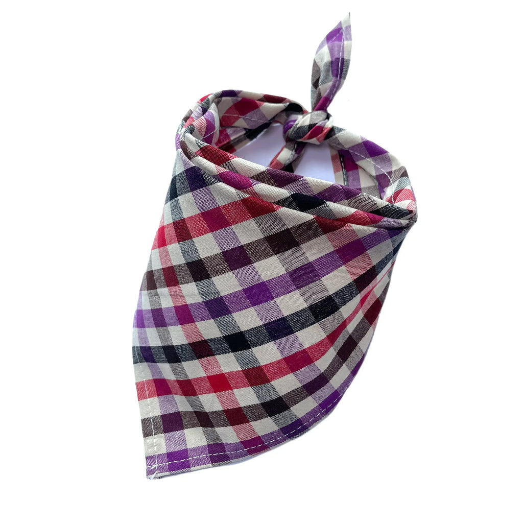 30/50pcs Cotton Plaid Dog Bandanas Thin Style Small Large Dog Scarves Bibs Collar Pet Dog Accessories for Summer