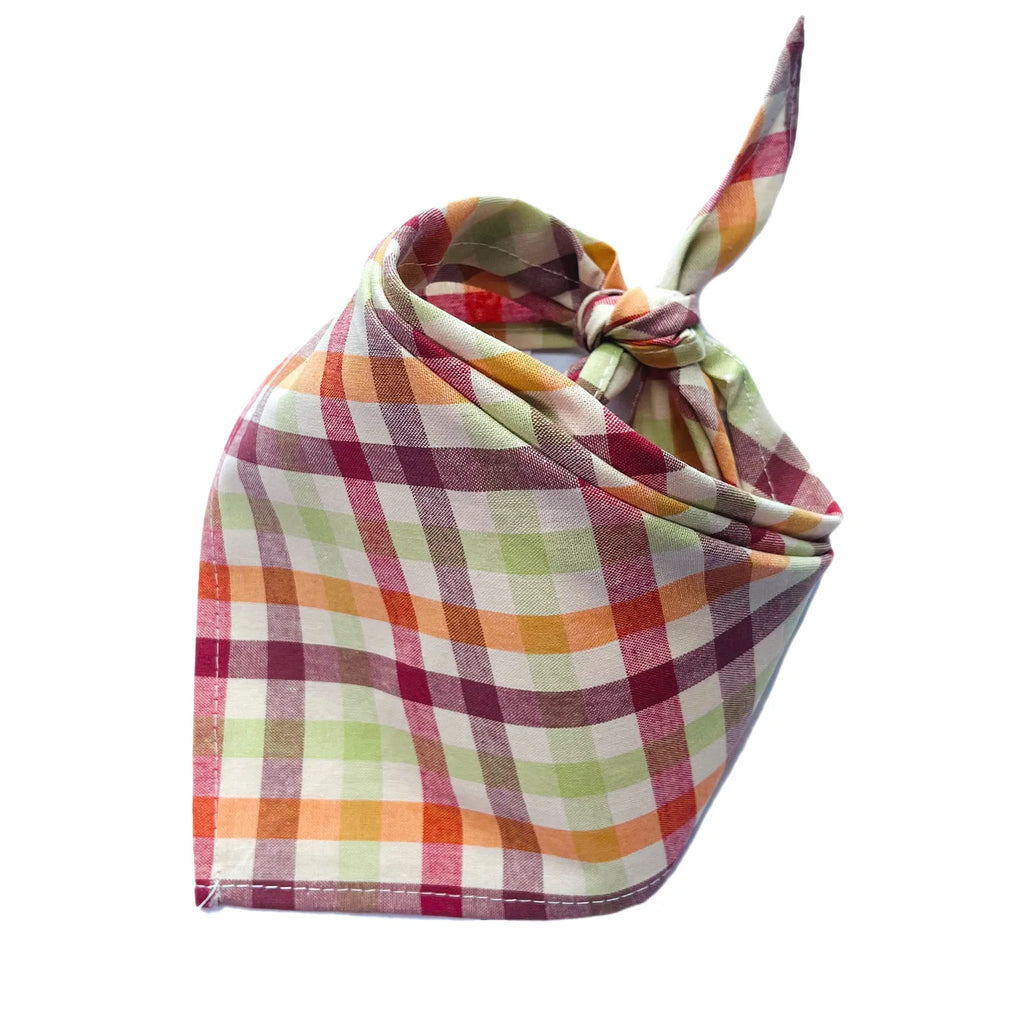 30/50pcs Cotton Plaid Dog Bandanas Thin Style Small Large Dog Scarves Bibs Collar Pet Dog Accessories for Summer