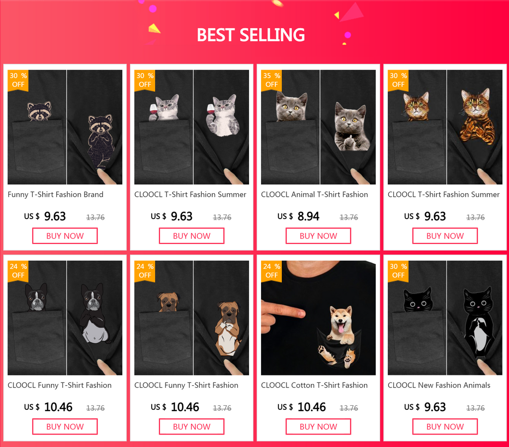 CLOOCL Funny Boxer  T-Shirt Pocket Dogs Printed T-shirt Hip Hop Tops Cotton Pet dog Tees Dropshipping