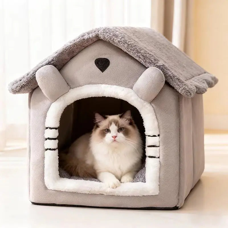 Cat House Semi-Enclosed Four-Season Universal Pet Nest Small Pet Shelter Washable Pet Supplies