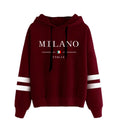 Hoodies Womens Sweatshirts Hot Sales Printing Daily Versatile Pullovers Stripe Jogging Sports Clothing Casual Woman Hooded Tops