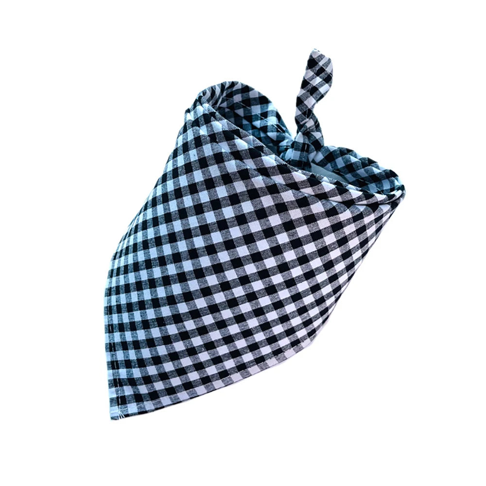 30/50pcs Cotton Plaid Dog Bandanas Thin Style Small Large Dog Scarves Bibs Collar Pet Dog Accessories for Summer