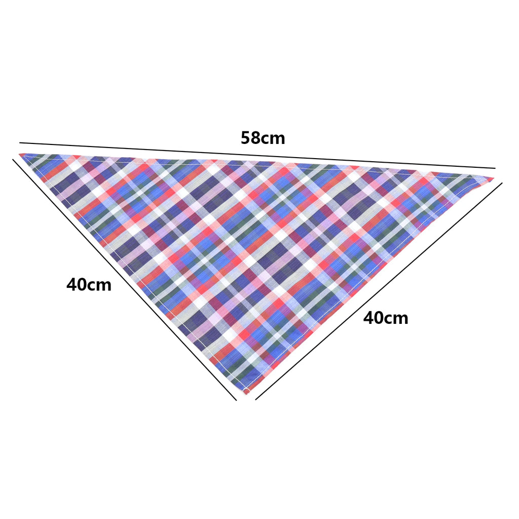 30/50pcs Cotton Plaid Dog Bandanas Thin Style Small Large Dog Scarves Bibs Collar Pet Dog Accessories for Summer