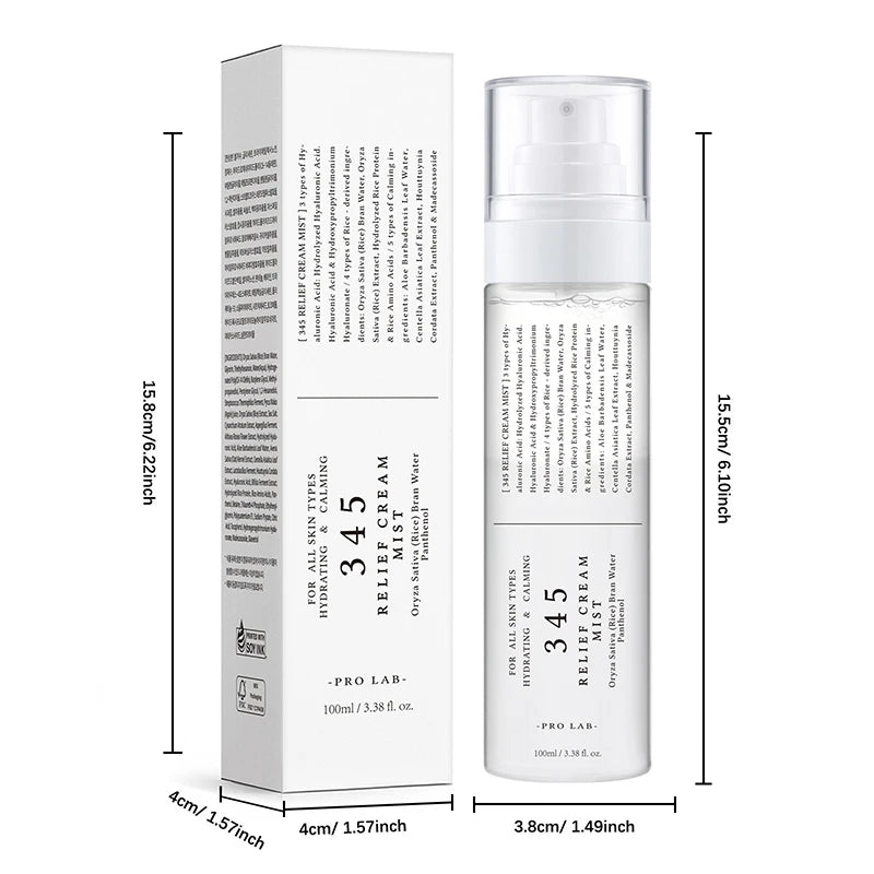 345 Sooth Cream Toner Camellia Leaf Centella Asiatica Extract Refresh Non-sticky Hydrate Dry Dehydrated Smooth Soft Complexion
