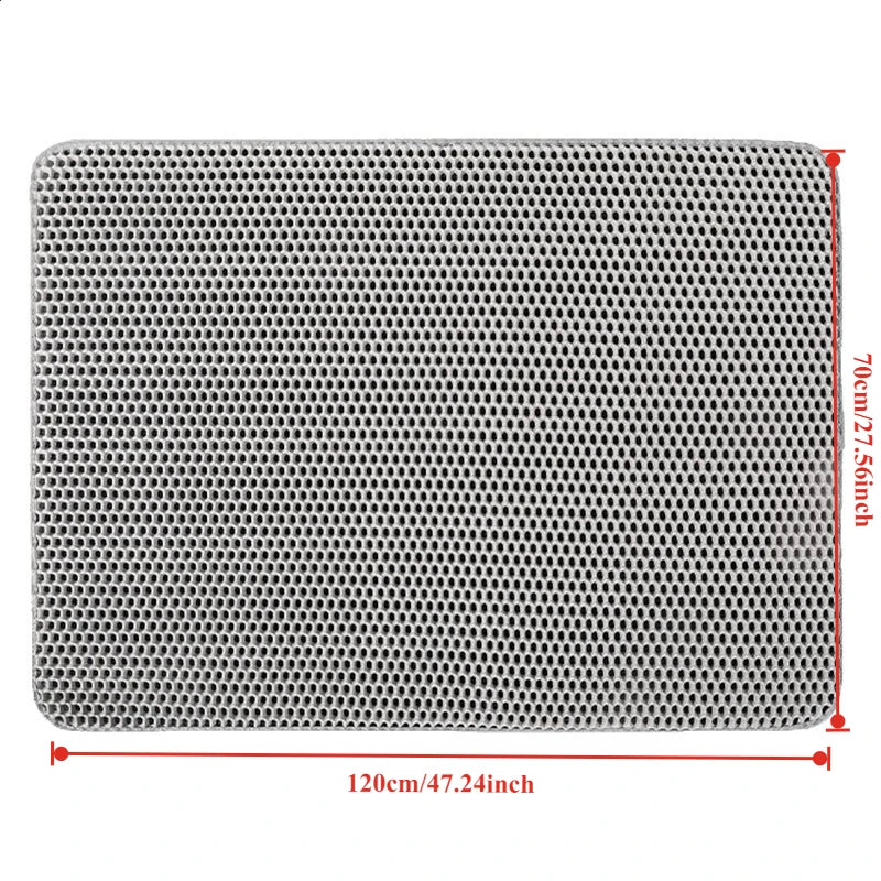 70x120cm Pet Cat Litter Mat Waterproof Double Layer Cat Litter Trapping Pet Litter Box Mat Clean Pad Products for Cats Accessori