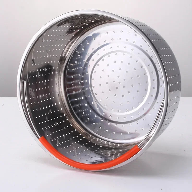 304 Stainless Steel Steamer Basket Instant Pot Accessories for 3/6/8L Instant Cooker with Silicone Covered Handle