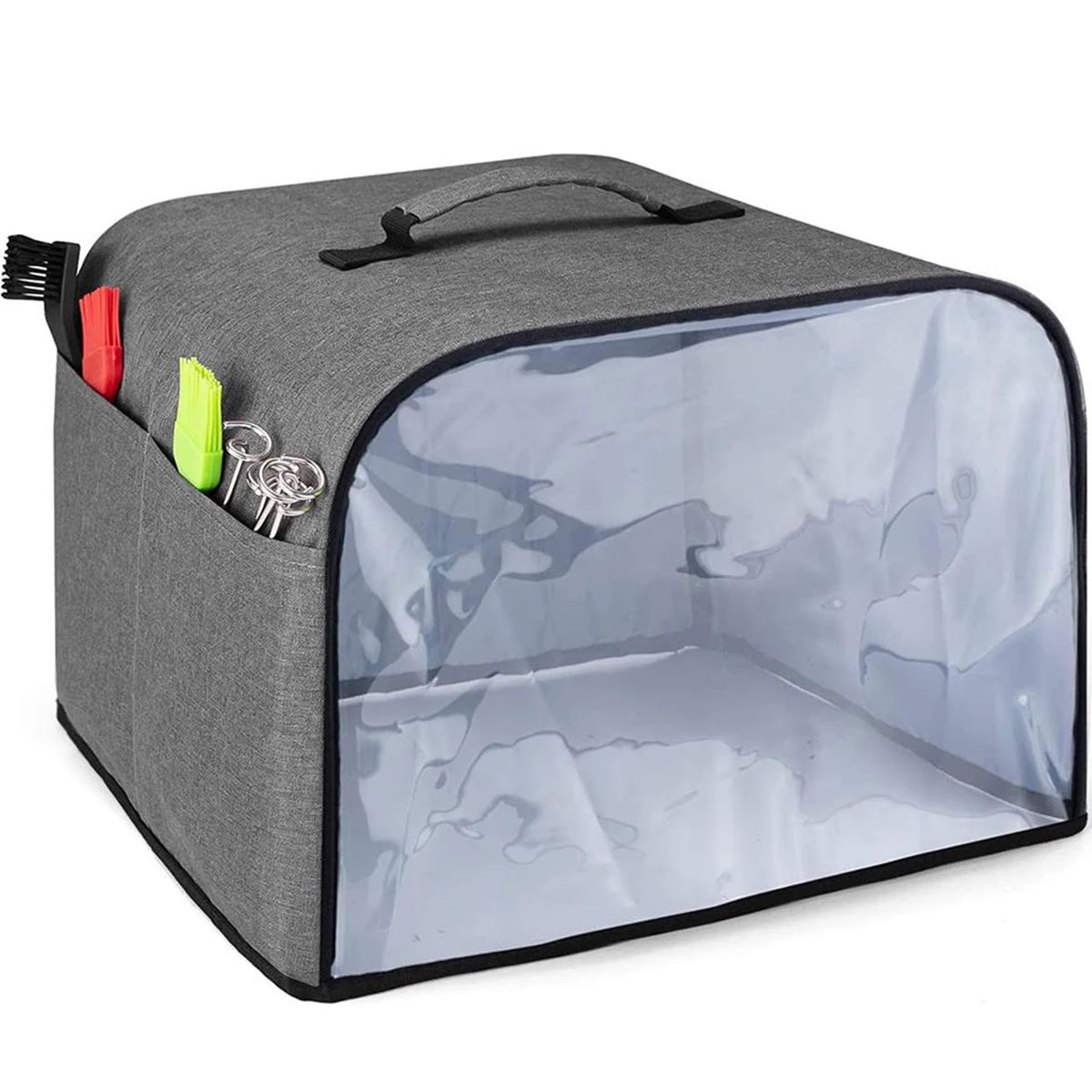 Air Fryer Hood For Ninja Foodi Grill Durable Kitchen Dust Cap With Storage Pockets Waterproof Household Grill Toaster Dust Cover