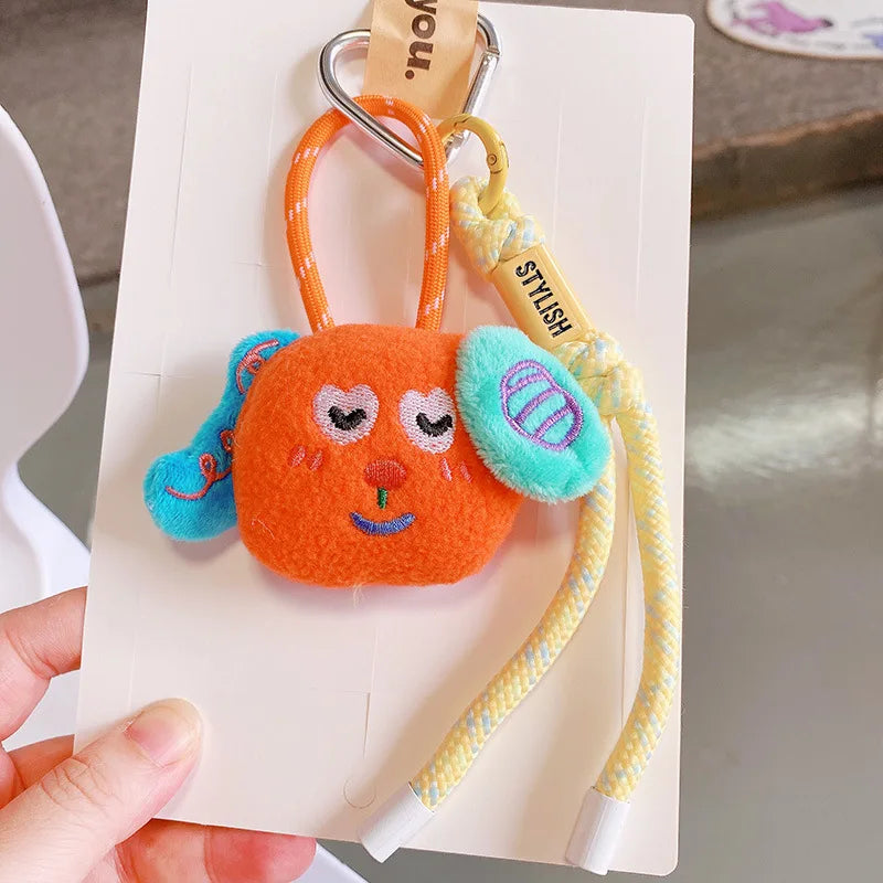 Funny Animal Doll Keychain With Randow Color Lanyard Accessories Mini Animal Doll Cute Keys Keyrings For Bag Pendant Kawaii Gift