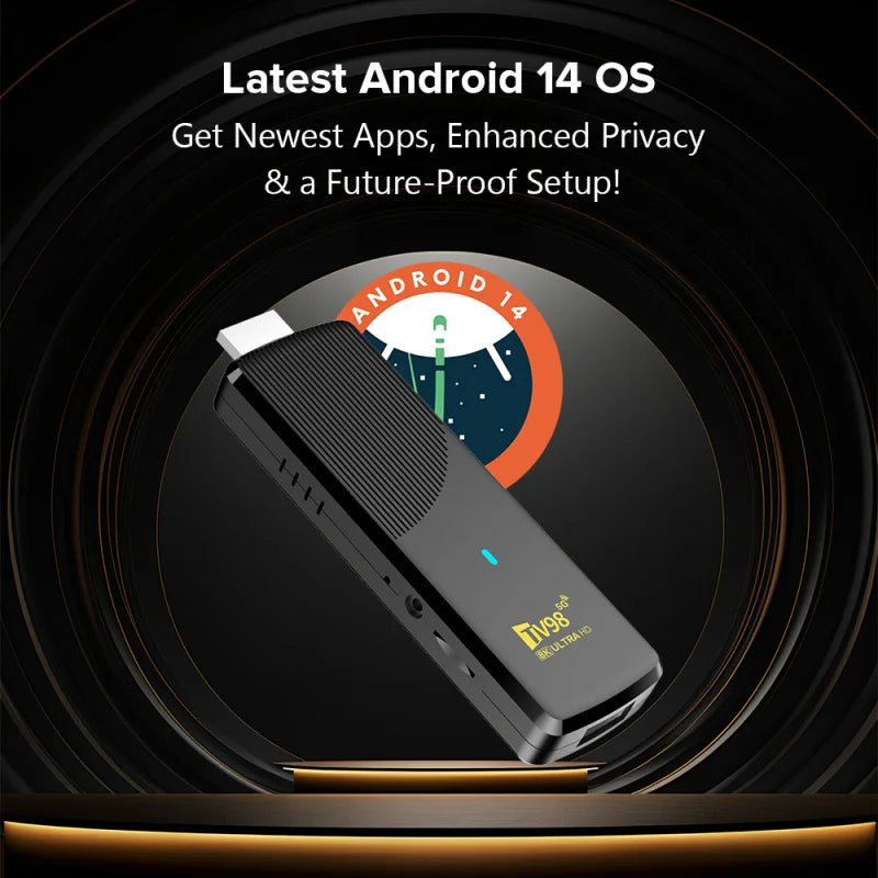 Updated TV98 ATV X9 TV Stick Android 14 Allwinner H313 Quad Core Wifi 4G 5G BT5.0 Voice Remote Smart TV Box HD 4K 8K iptv Stick