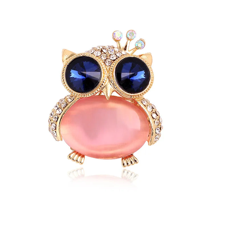 Cute rhinestone owl series brooch personalized versatile animal accessories clothes bag hat pin