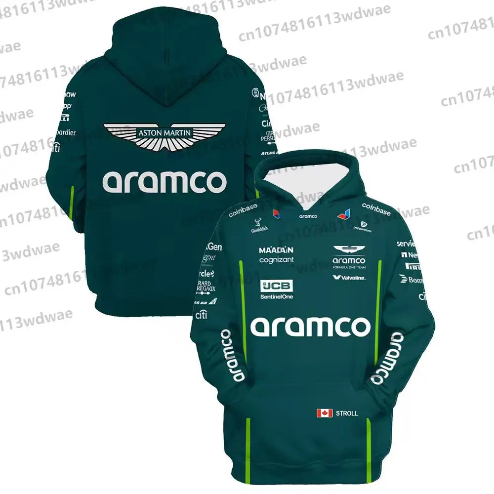 2025 Aston Martin Sweatshirt Sport Motorcycle Hoodie Spanish Racer Fernando Alonso 14 Hoodie Kit Fans Lance Stroll 18 Hoodie