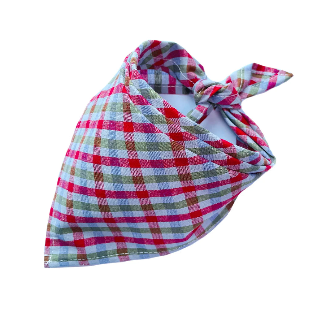 30/50pcs Cotton Plaid Dog Bandanas Thin Style Small Large Dog Scarves Bibs Collar Pet Dog Accessories for Summer
