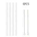 Replacement Straws for Stanley 40 oz Cup Tumbler, 4/8/12PCS Clear Reusable PVC Straws, 2 Straw Brushes,for Stanley Cup