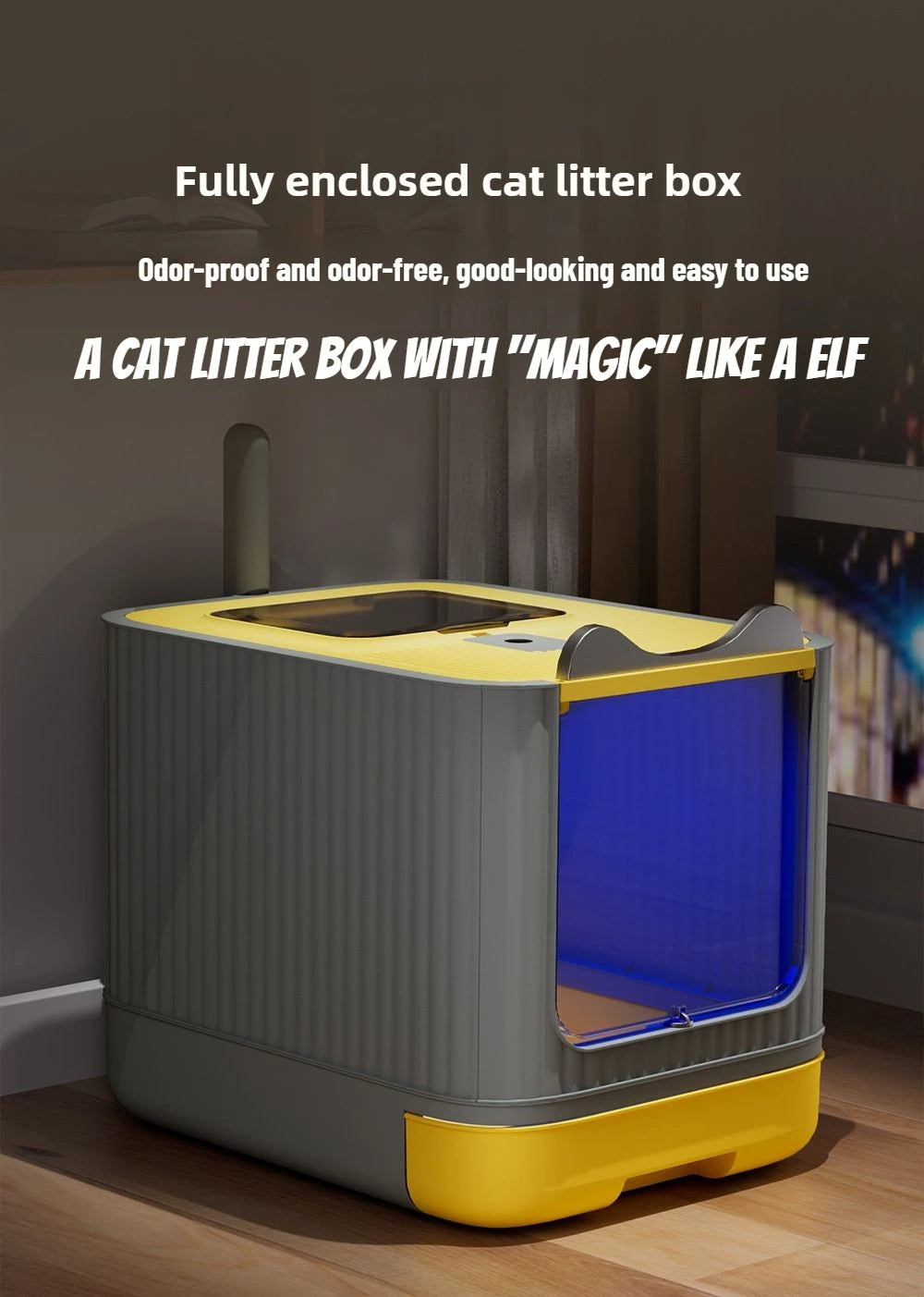 Cat litter basin oversized splash-proof fully enclosed cat toilet sterilization deodorant drawer cat litter basin cat litter box