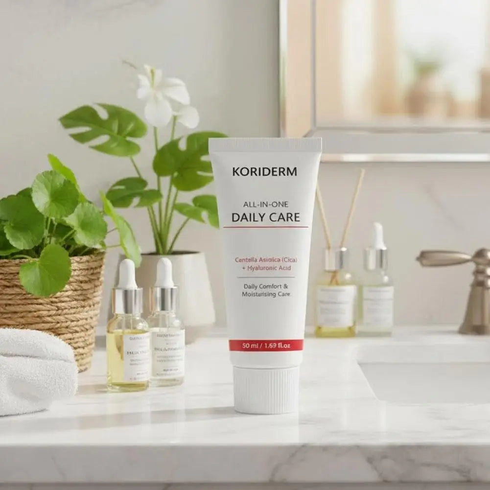 Koriderm Centella Asiatica Moisturizer Cream Hyaluronic Acid Gentle Repair Non Irritating For Daily Skincare Firming Barrier