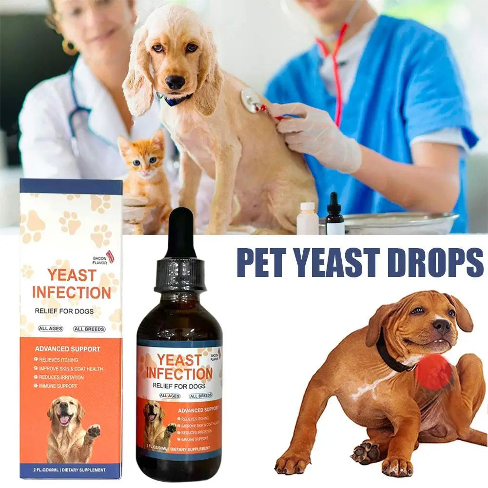 60ml Pet Yeast Drops for Digestive Health Improves Diarrhea & Constipation Enhances Skin & Hair Health Pet Care Supplement