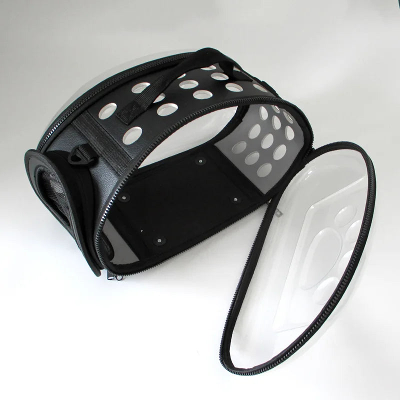 Outdoor Cat Carrier Backpack Pet Shoulder Bag Cat Carrier Travel Breathable Handbag Puppy & Kitten Capsule Transparent Cat Bag
