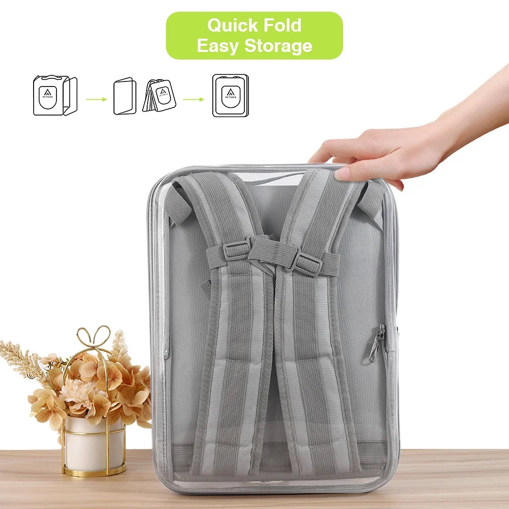Cat Carrier, Double Sided Transparent Pet Cat Carrier, Ventilated Design for Carrying Cats, Large Space Pet Carrier Backpack