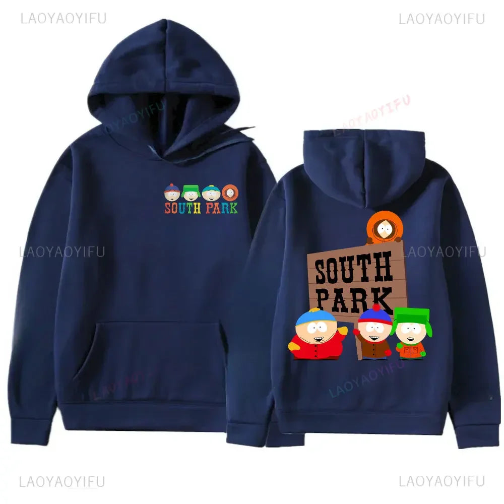 Anime Southes Park Print Hoodie  Autumn and Winter Men's Hooded Sweatshirt Fashion Warm Pullover New in Hoodies & Sweatshirts